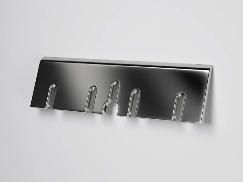 Duvara Monteli Paslanmaz Çelik Çoklu Askı Rafı