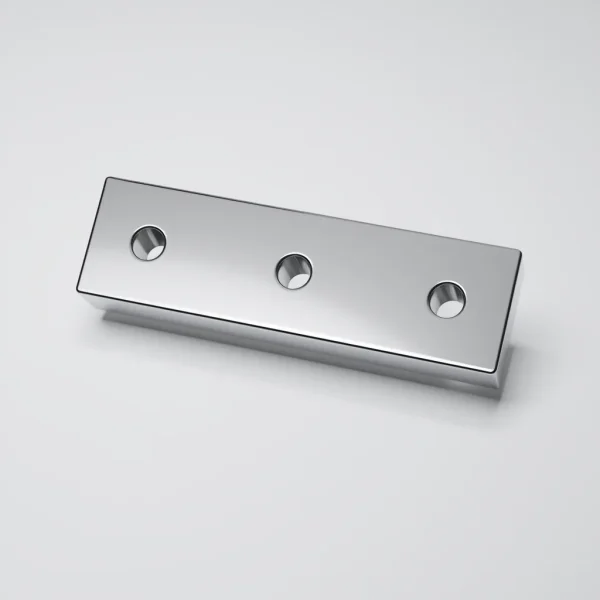 3 Delikli Paslanmaz Çelik Montaj Plakası